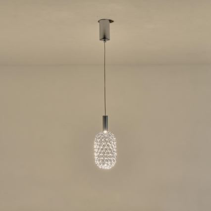LED Hanglamp aan een koord PERFORATO LED/6,3W/230V 3000K glanzend chroom diameter 13 cm