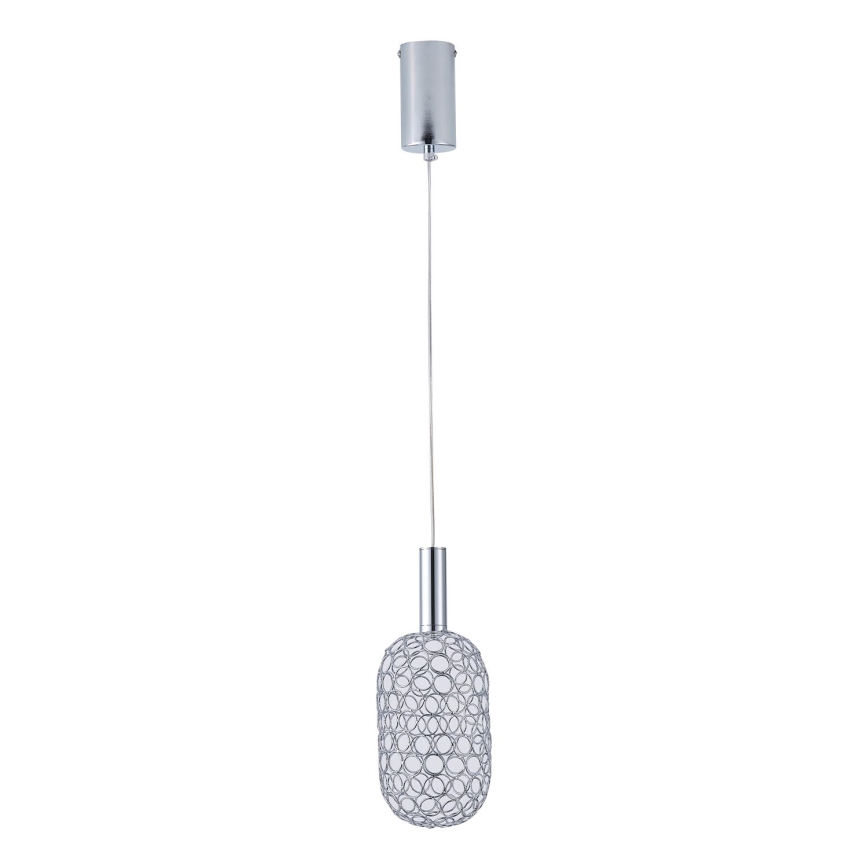 LED Hanglamp aan een koord PERFORATO LED/6,3W/230V 3000K glanzend chroom diameter 13 cm