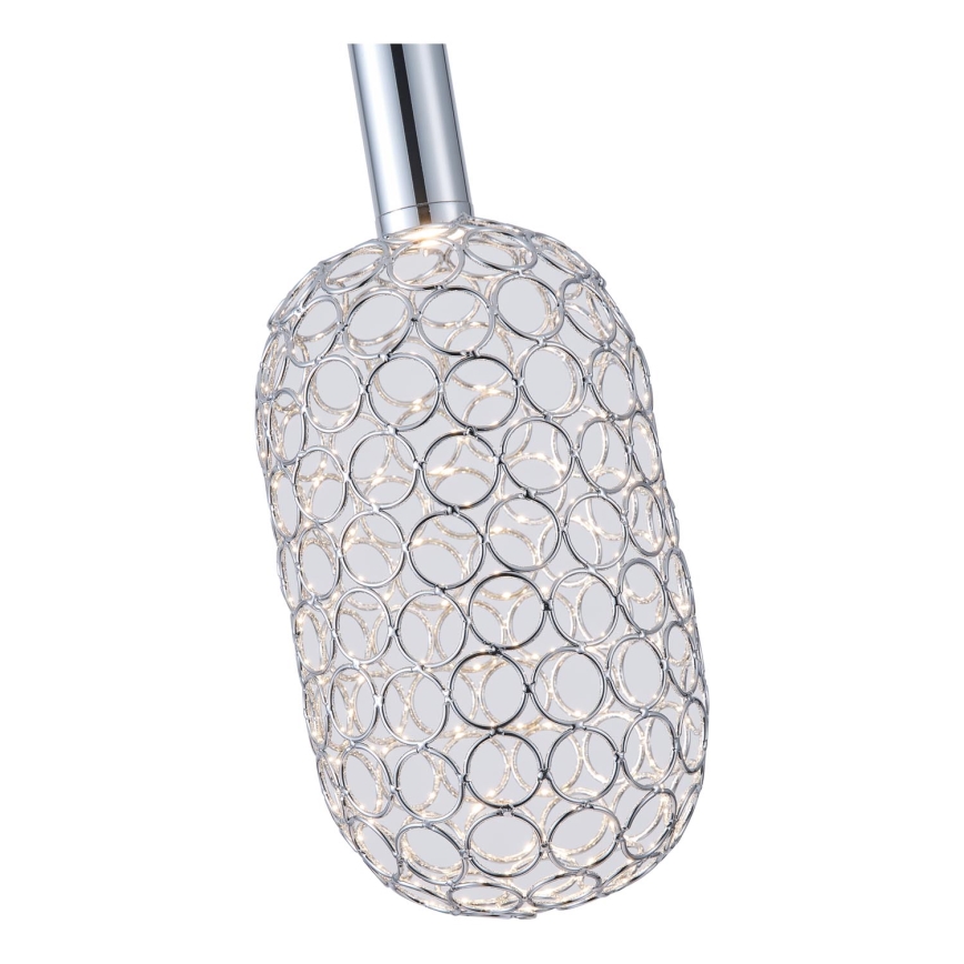 LED Hanglamp aan een koord PERFORATO LED/6,3W/230V 3000K glanzend chroom diameter 13 cm