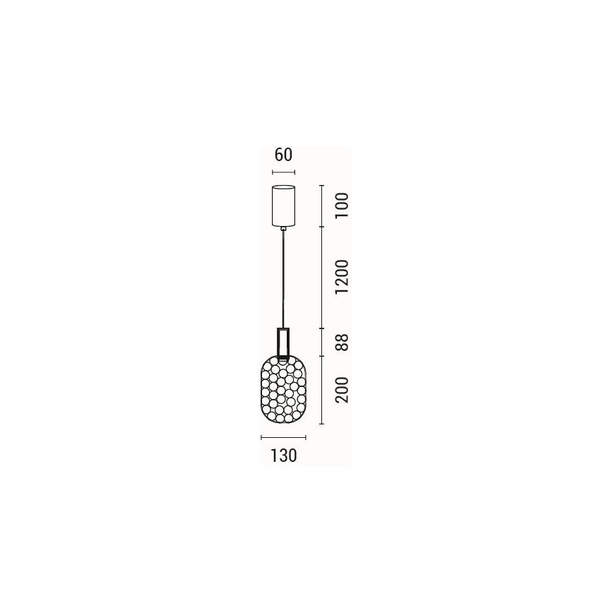 LED Hanglamp aan een koord PERFORATO LED/6,3W/230V 3000K glanzend chroom diameter 13 cm
