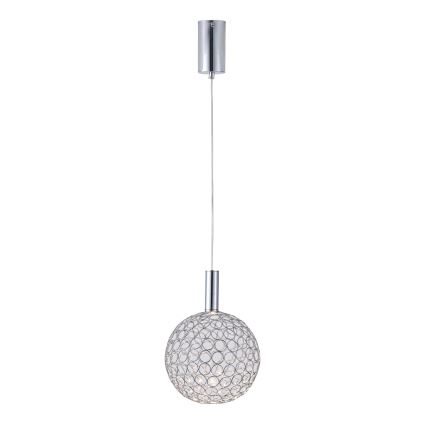 LED Hanglamp aan een koord PERFORATO LED/6,3W/230V 3000K glanzend chroom diameter 20 cm