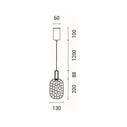 LED Hanglamp aan een koord PERFORATO LED/6,3W/230V 3000K goud diameter 13 cm