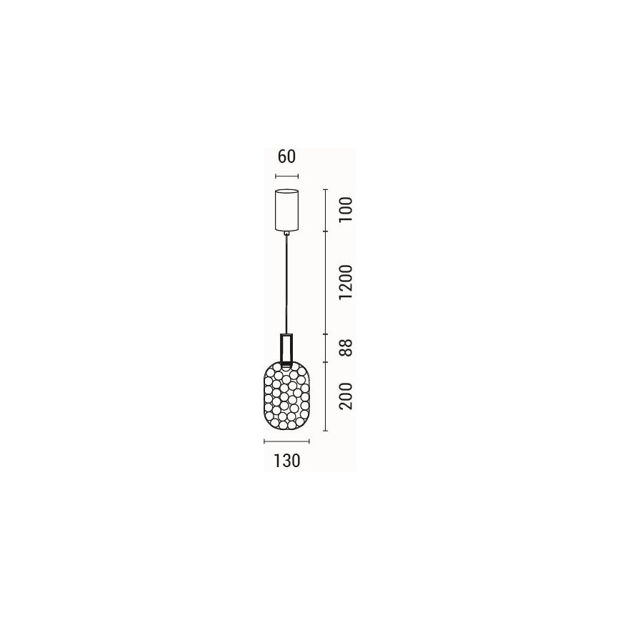 LED Hanglamp aan een koord PERFORATO LED/6,3W/230V 3000K goud diameter 13 cm