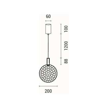 LED Hanglamp aan een koord PERFORATO LED/6,3W/230V 3000K goud diameter 20 cm