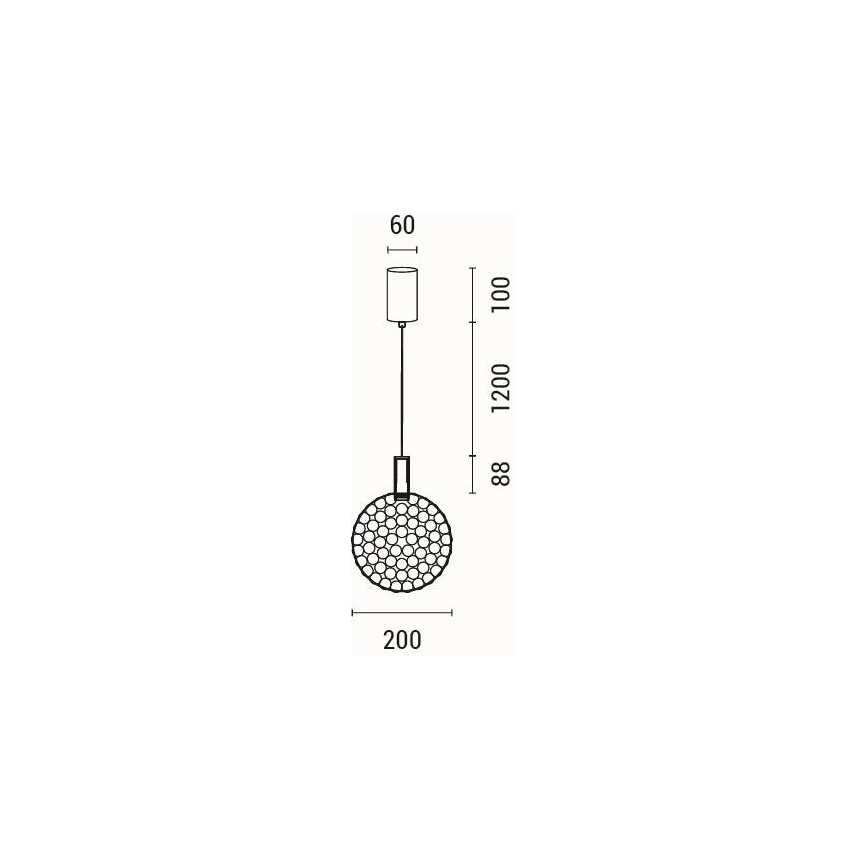 LED Hanglamp aan een koord PERFORATO LED/6,3W/230V 3000K goud diameter 20 cm