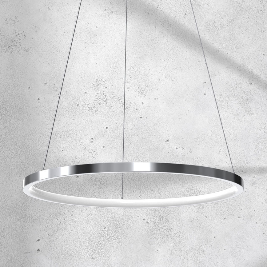 LED Hanglamp aan een koord ROTONDA LED/27W/230V glanzend chroom
