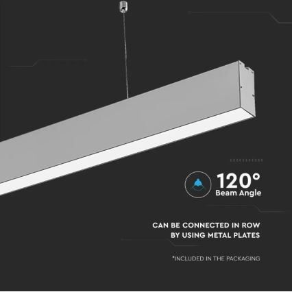 LED Hanglamp aan een koord SAMSUNG CHIP LED/40W/230V 4000K zilver