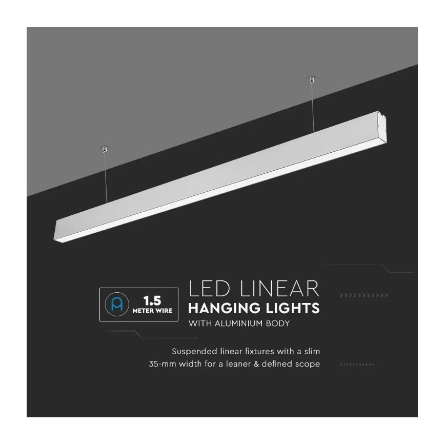 LED Hanglamp aan een koord SAMSUNG CHIP LED/40W/230V 4000K zilver