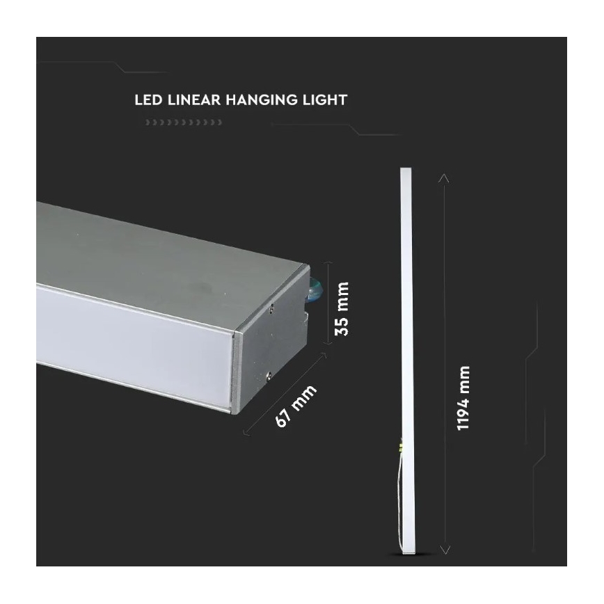 LED Hanglamp aan een koord SAMSUNG CHIP LED/40W/230V 4000K zilver