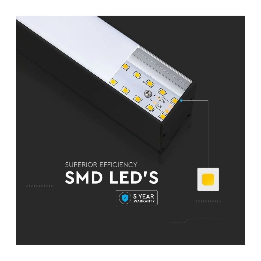 LED Hanglamp aan een koord SAMSUNG CHIP LED/40W/230V 6400K zwart