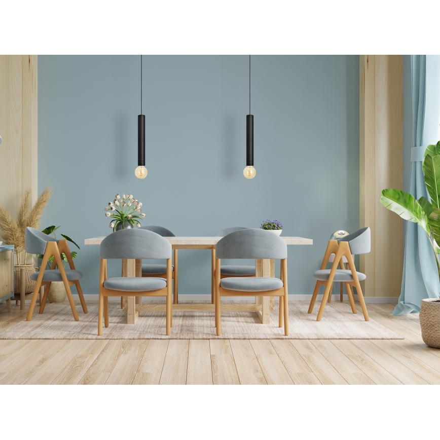 LED Hanglamp aan een koord TUBA 1xGU10/20W/230V zwart