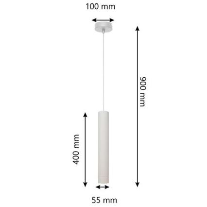 LED Hanglamp aan een koord TUBA 1xGU10/4,8W/230V wit