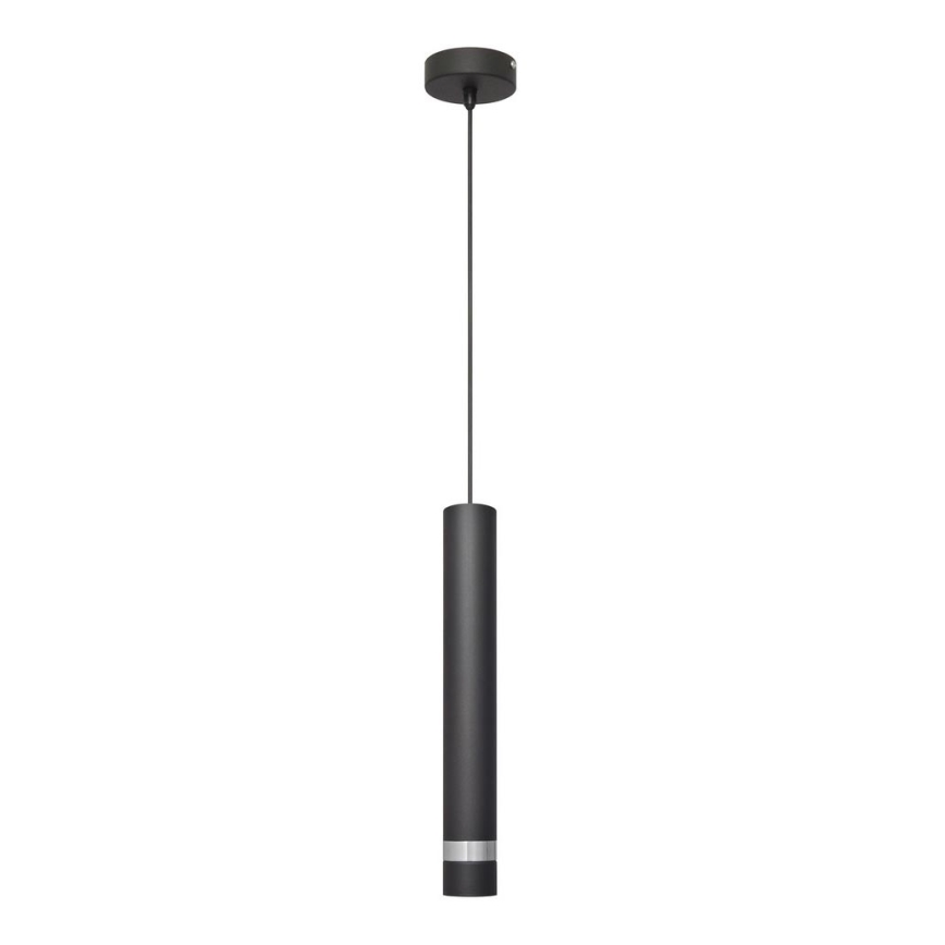 LED Hanglamp aan een koord TUBA 1xGU10/4,8W/230V zwart/glanzend chroom