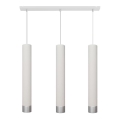 LED Hanglamp aan een koord TUBA 3xGU10/4,8W/230V wit/mat chroom