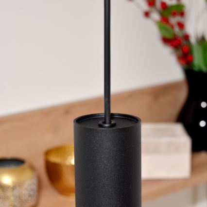 LED Hanglamp aan een koord TUBA 3xGU10/4,8W/230V zwart