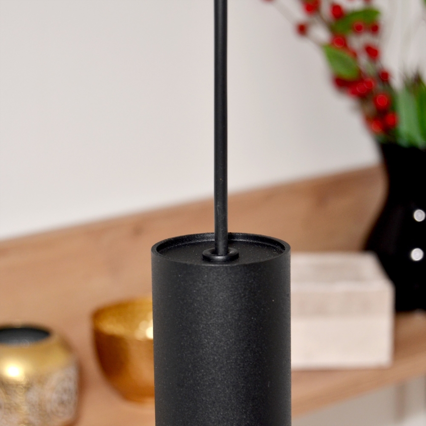 LED Hanglamp aan een koord TUBA 3xGU10/4,8W/230V zwart