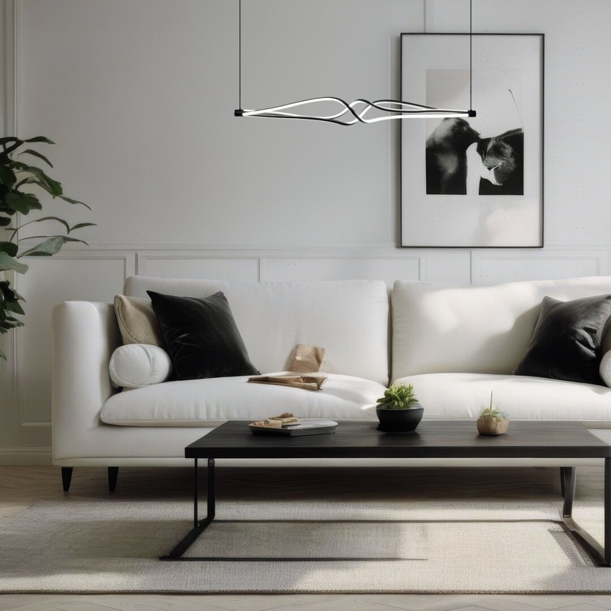 LED Hanglamp aan een koord TWISTER LED/56W/230V zwart