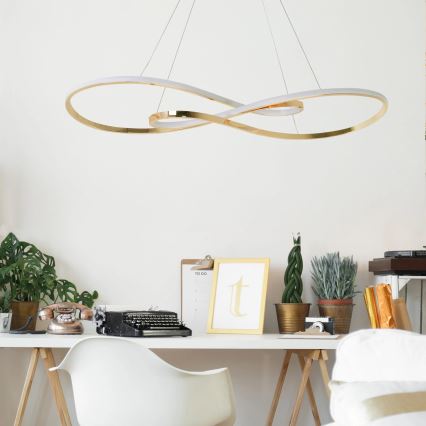 LED Hanglamp aan een koord ZUMBA LED/50W/230V goud