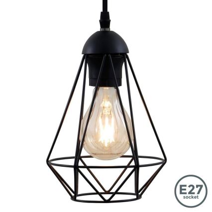 LED-hanglamp aan kabel 1xE27/6,5W/230V 2500K zwart