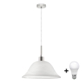 LED-hanglamp aan kabel 1xE27/60W/230V wit/helder