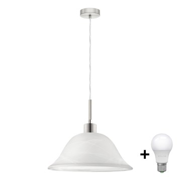 LED-hanglamp aan kabel 1xE27/60W/230V wit/helder