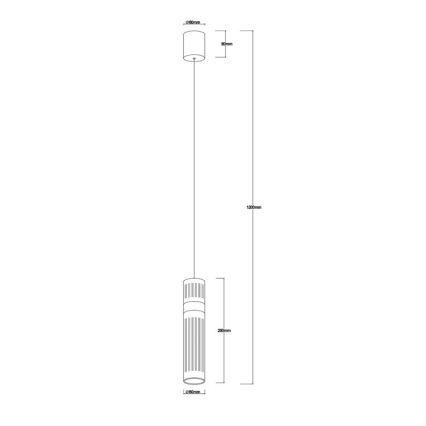 LED-hanglamp aan kabel AMBIENTE LED/6W/230V 3000/4000/6000K zwart