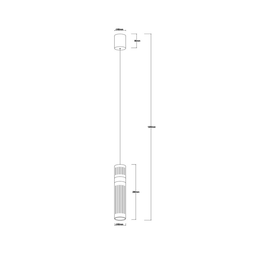 LED-hanglamp aan kabel AMBIENTE LED/6W/230V 3000/4000/6000K zwart