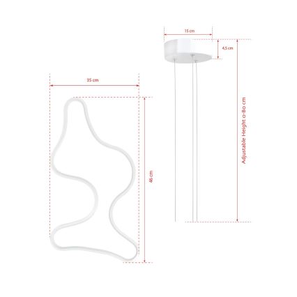 LED-hanglamp aan kabel ARTISAN LED/36W/230V 6500K wit
