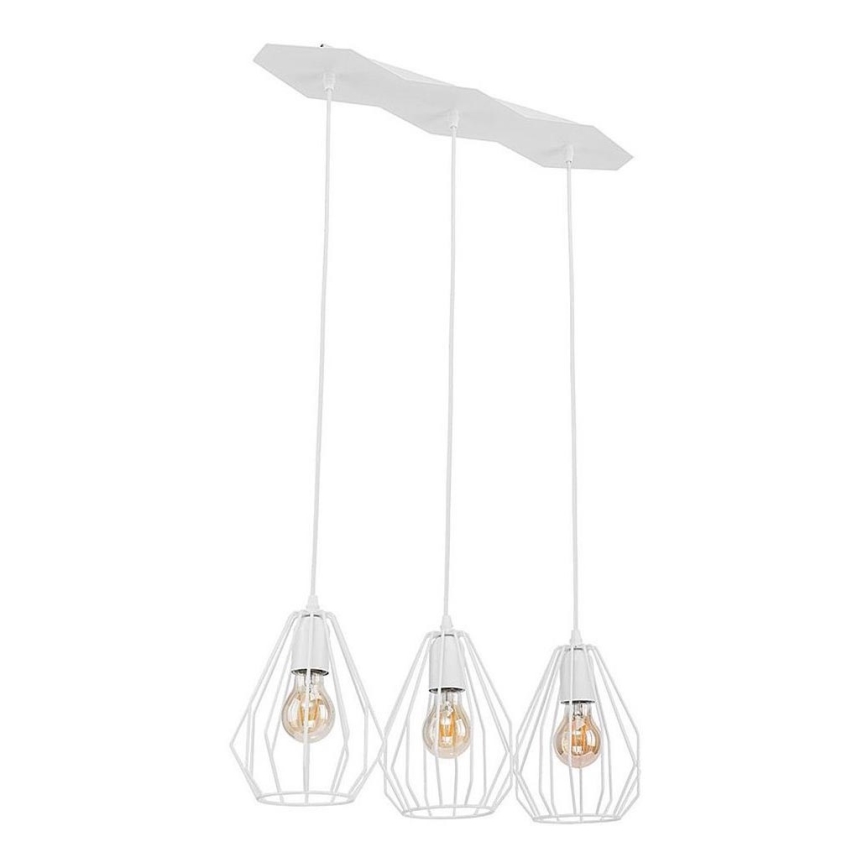 LED-hanglamp aan kabel BRYLANT 3xE27/60W/230V wit