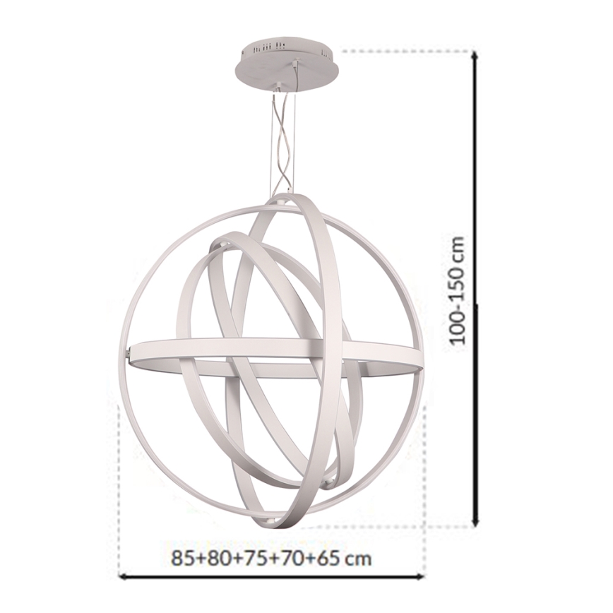 LED-hanglamp aan kabel COPERNICUS LED/260W/230V wit