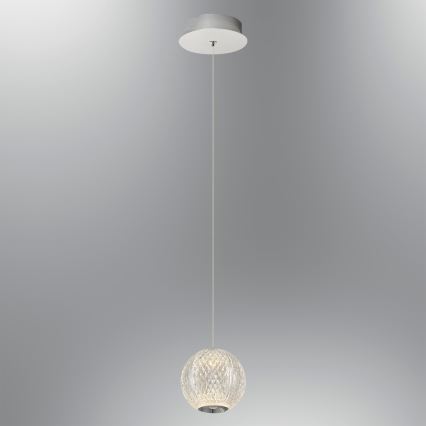 LED-hanglamp aan kabel CREMONA 1xLED/5W/230V 3000K mat chroom
