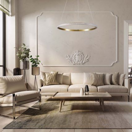 LED-hanglamp aan kabel DIANA LED/25W/230V 4000K Ø 50 cm goudkleurig