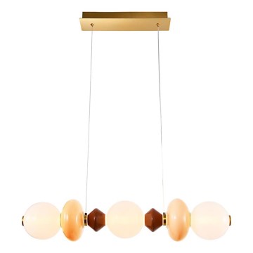 LED-hanglamp aan kabel FLORES LED/20W/230V goud/oranje/bruin