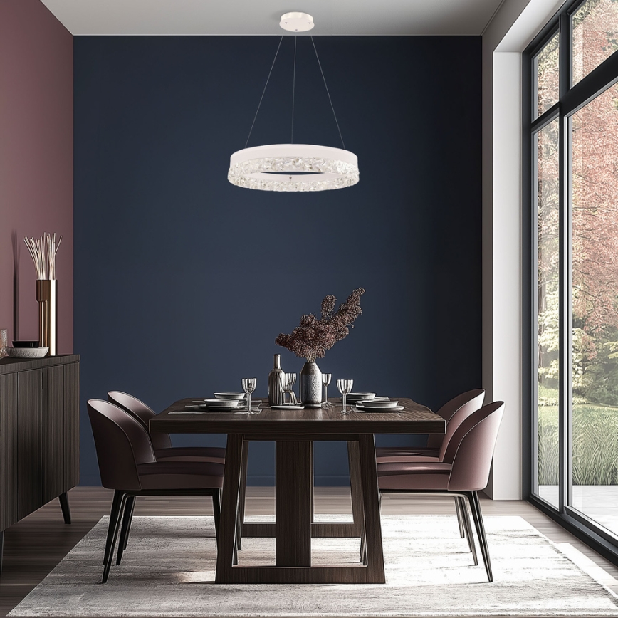 LED-hanglamp aan kabel FROZI LED/32W/230V Ø 50 cm wit