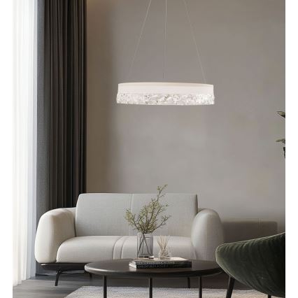 LED-hanglamp aan kabel FROZI LED/32W/230V Ø 50 cm wit