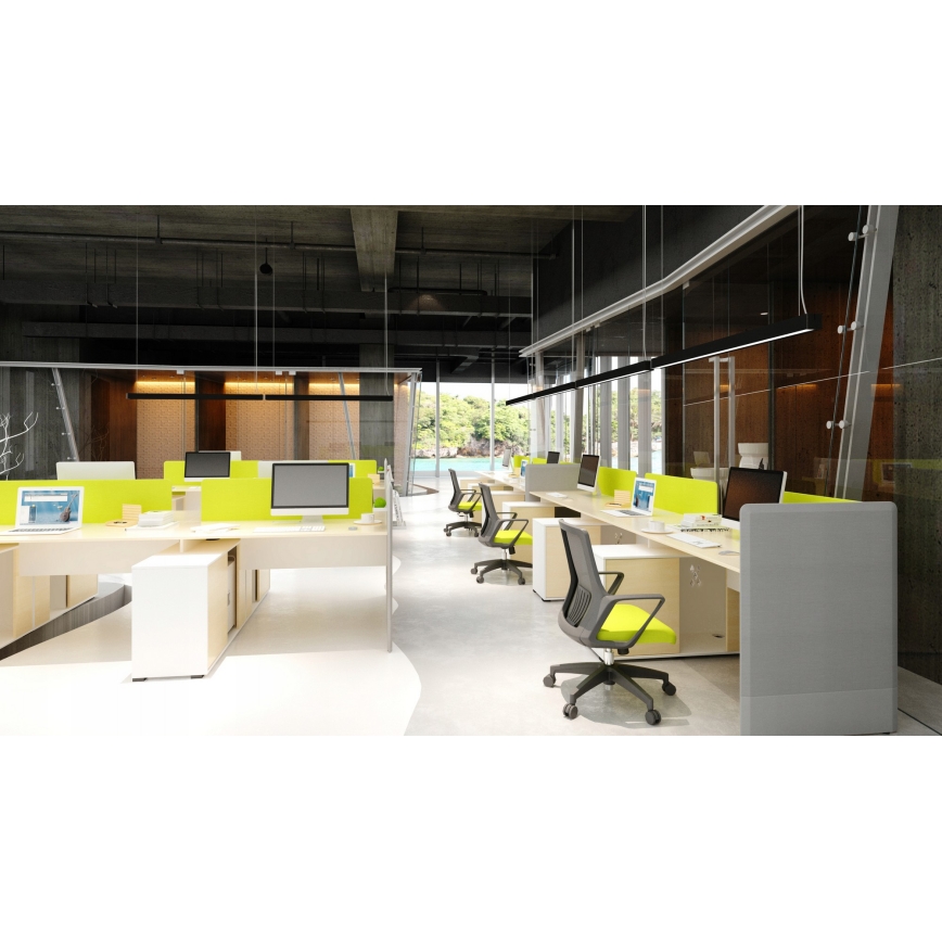 LED-hanglamp aan kabel LED/44W/230V 3000K 120 cm zwart