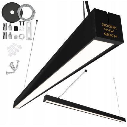 LED-hanglamp aan kabel LED/44W/230V 3000K 120 cm zwart