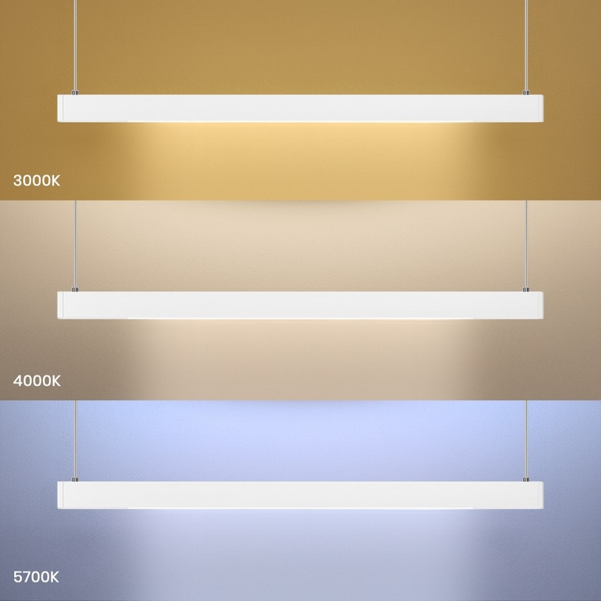 LED hanglamp aan kabel LINEA LED/36W/230V 3000/4000/5700K CRI 90 wit