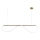 LED-hanglamp aan kabel MELECA LED/36W/230V 3000/4000/6000K 160 cm goudkleurig