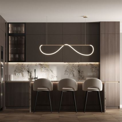 LED-hanglamp aan kabel MELECA LED/36W/230V 3000/4000/6000K 160 cm goudkleurig