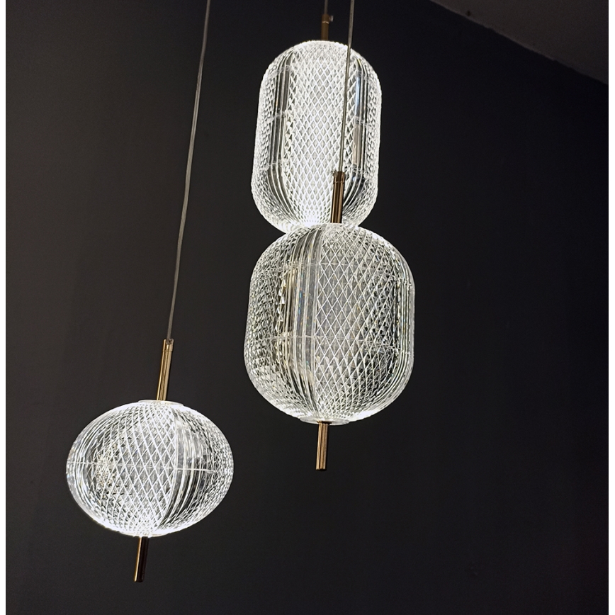 LED-hanglamp aan kabel PELLUCID LED/20W/230V brons/zwart