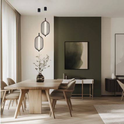 LED-hanglamp aan kabel PUMA LED/10W/230V Ø 15 cm zwart