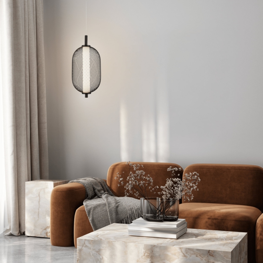 LED-hanglamp aan kabel PUMA LED/10W/230V Ø 15 cm zwart