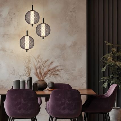 LED-hanglamp aan kabel PUMA LED/10W/230V Ø 20 cm zwart