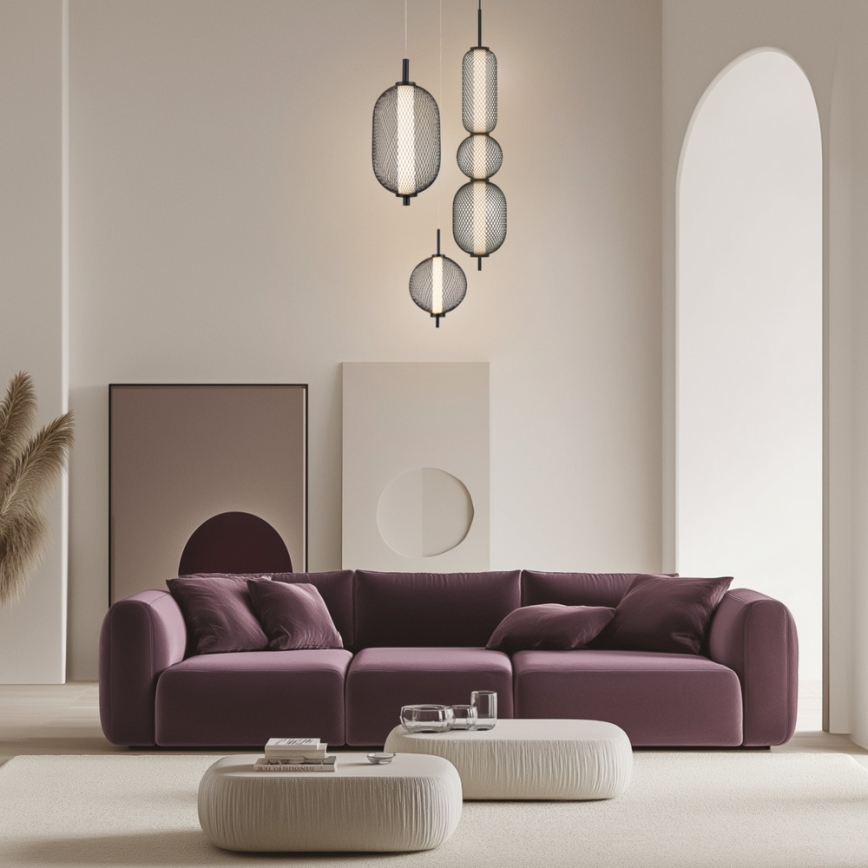 LED-hanglamp aan kabel PUMA LED/10W/230V Ø 20 cm zwart