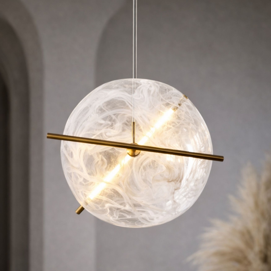 LED-hanglamp aan kabel RELAX LED/15W/230V goud/wit