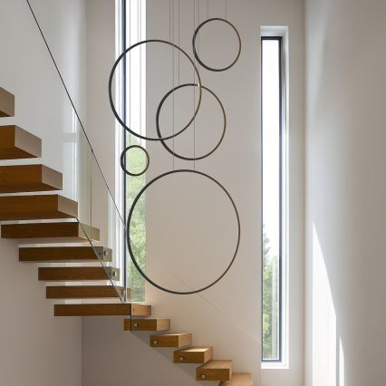 LED-hanglamp aan kabel SATURNO LED/100W/230V zwart