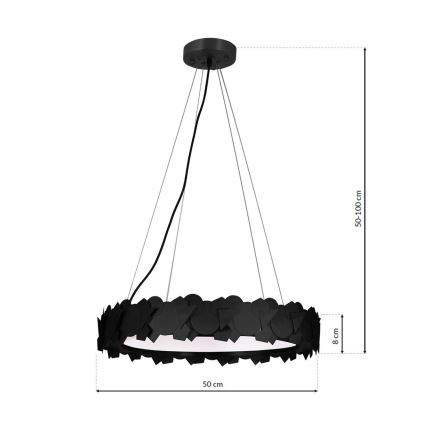 LED-hanglamp aan kabel SOHO LED/24W/230V zwart