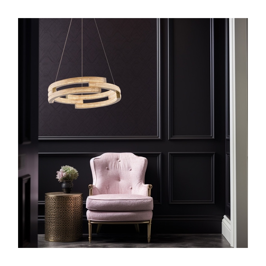 LED-hanglamp aan kabel TARJA LED/36W/230V 3000/4000/6000K Ø 60 cm goud