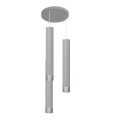 LED Hanglamp aan kabel TUBA 3xGU10/4,8W/230V grijs/glanzend chroom